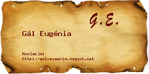 Gál Eugénia névjegykártya